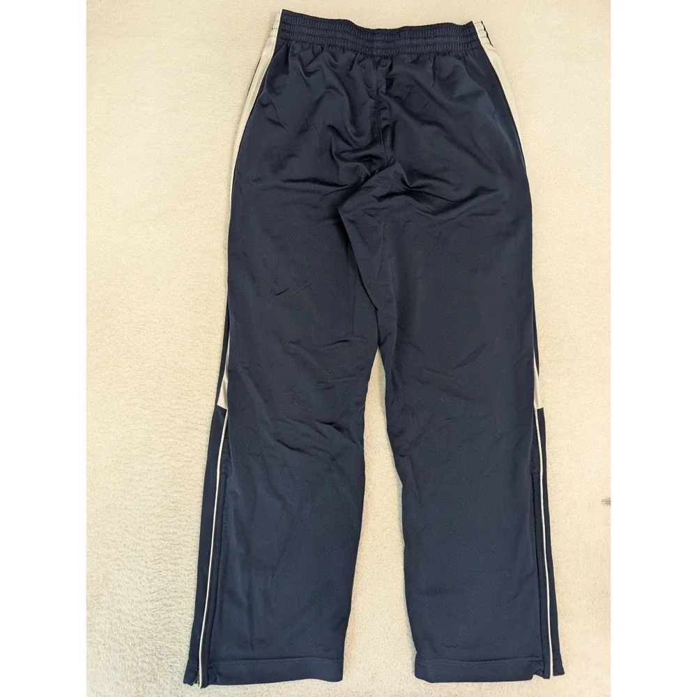 Vintage Y2K Nike Gray Tag Basketball Sweatpants Navy Blue Medium Waist Zip Ankle